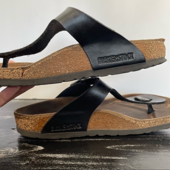Birkenstock Gizeh Birko-Flor Black Shoes Size 37 - Picture 8 of 8